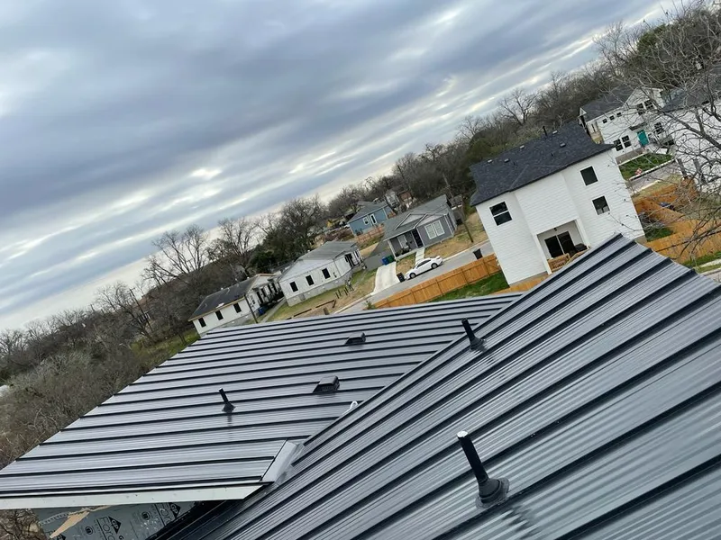 Standing seam metal roof panels with vents for Skylight Repair in Scottsburg